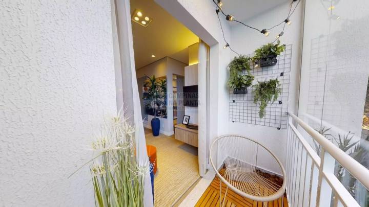 foto da sacada do apartamento decorado