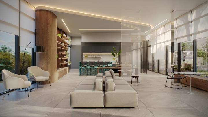 Espaço gourmet do Avenida 105 para receber amigos e família.