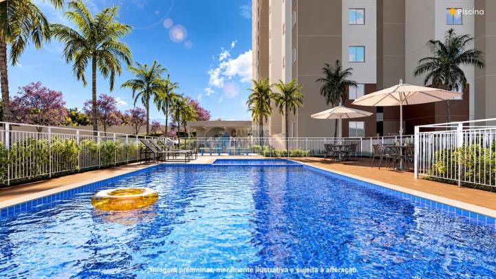 Piscina da área de lazer do Gran Vic Veredas