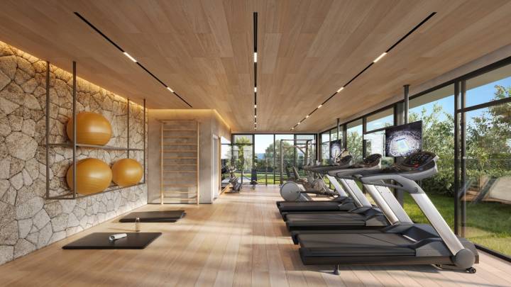 Espaço fitness da Casa da Mata Gramado, um novo lançamento de casas na planta em Campinas.