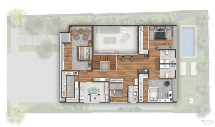 planta 5 suites andar superior