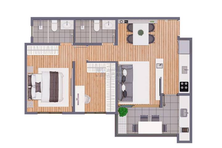 Biitencourt 678 Lancamento Planta 1 Dormitorio Com Closet Finais 1 8
