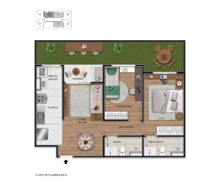 Inside Hortolândia Planta Garden Meio