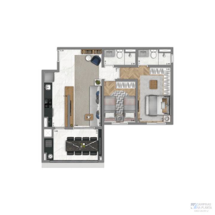 planta 1 suite 1 quarto ponta do living blend