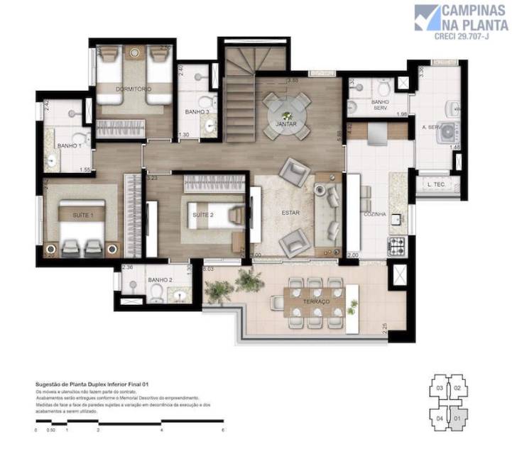 Planta Duplex Inferior