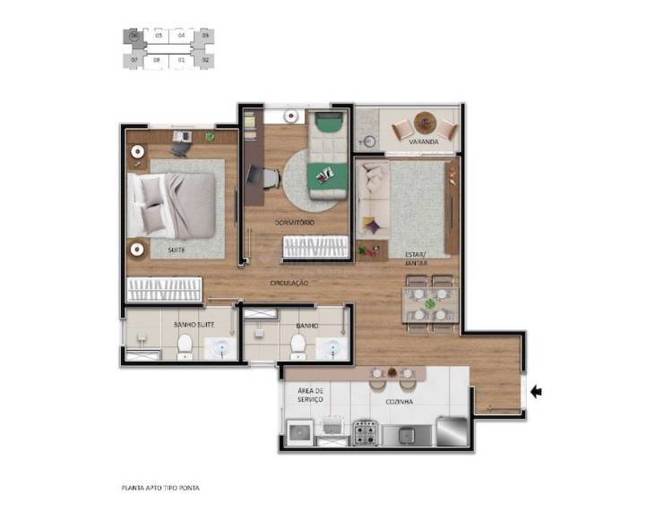 Inside Residence Planta Tipo Ponta