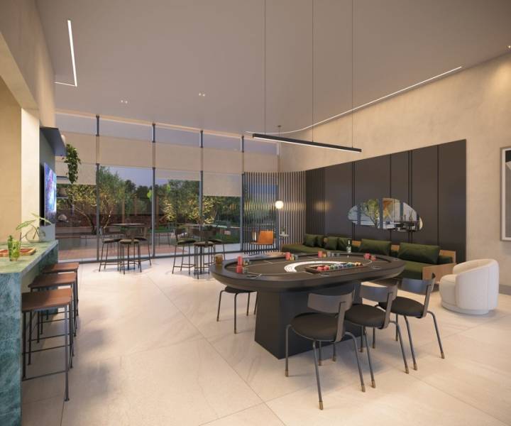 Sport lounge do Avenida 105 para assistir jogos e relaxar.