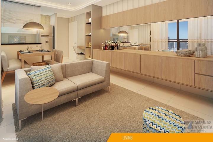 Living Sala de Estar apartamento tipo do DON Cambuí Apartamentos à venda