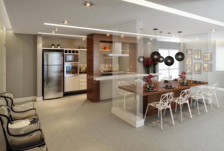 Perspectiva ilustrada do espaço gourmet