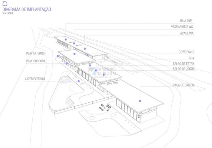 implantação do clube do loteamento pronto para construir