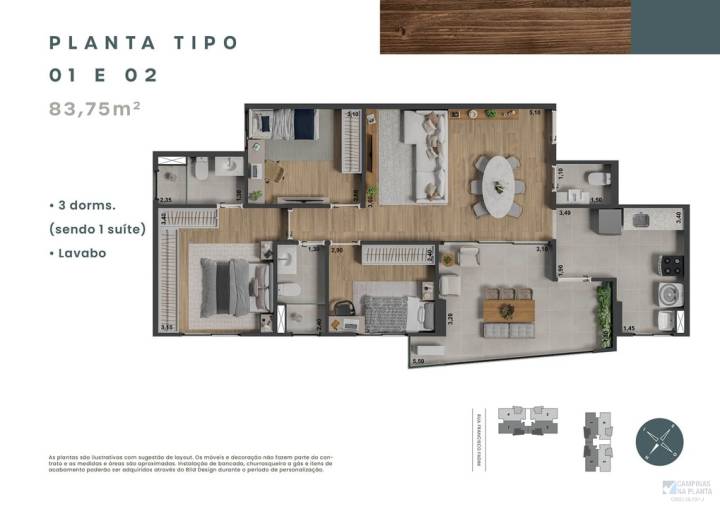 2 quartos 1 suite do amati