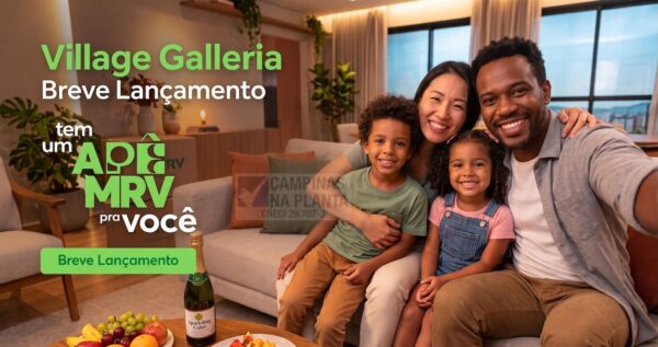 Village Galleria Breve Lançamento MRV ao lado do Shopping Galleria e futura centralidade Órigo
